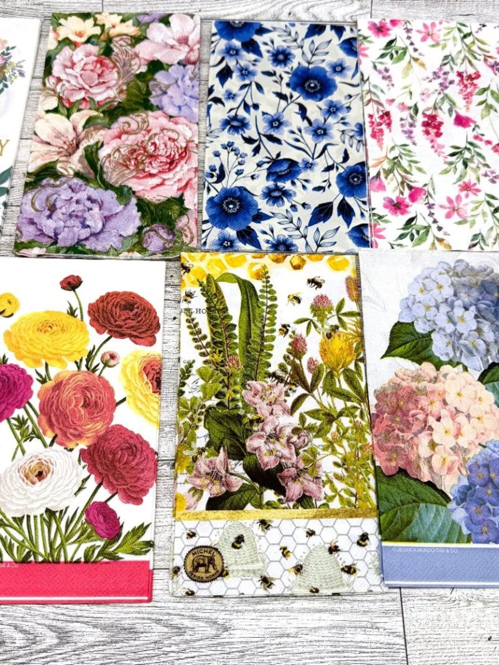 42 Napkins for Crafts/Decoupage - Flowers Theme - 21 Napkins (x2)